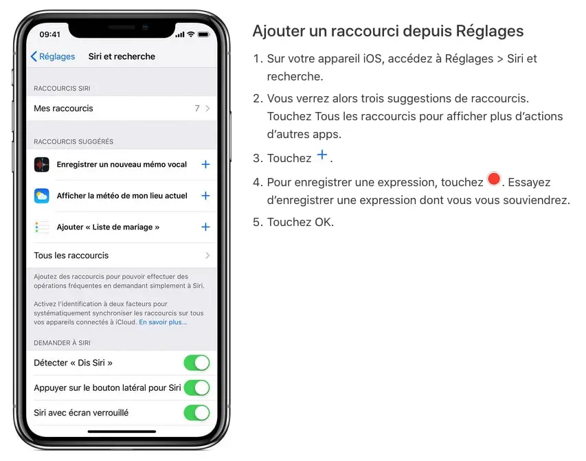ajouter-raccourcis-siri